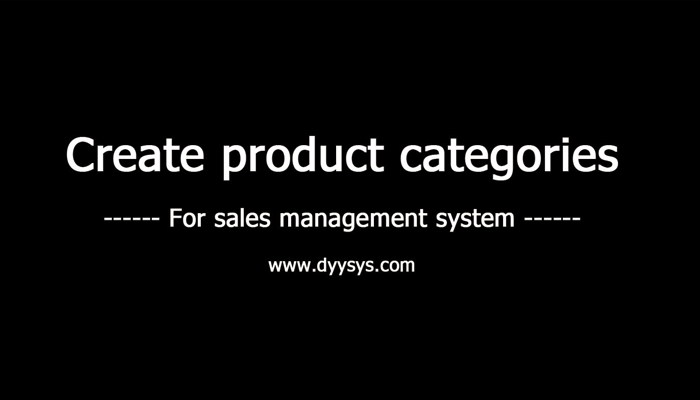 1、POS_Create product categories